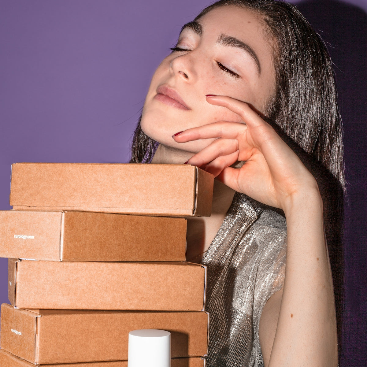 brown labeled box lot