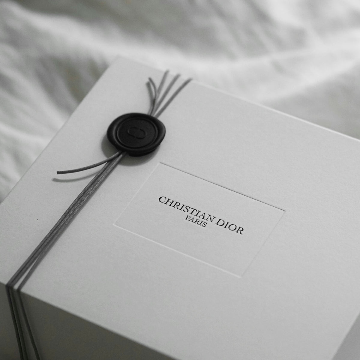 Christian dior gift box with wax seal