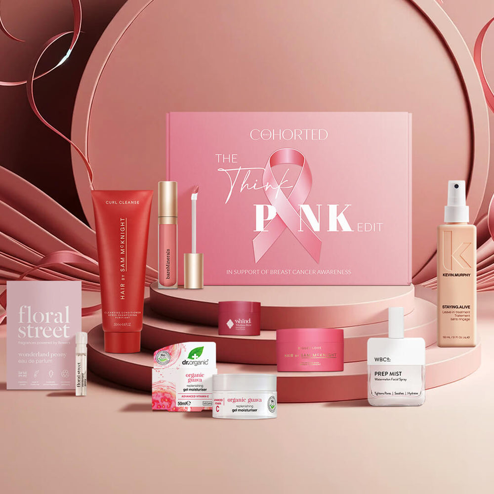 Cohorted, Subscription, Beauty Box, Exclusive, Luxury, UK, Skincare, Gift, Think Pink