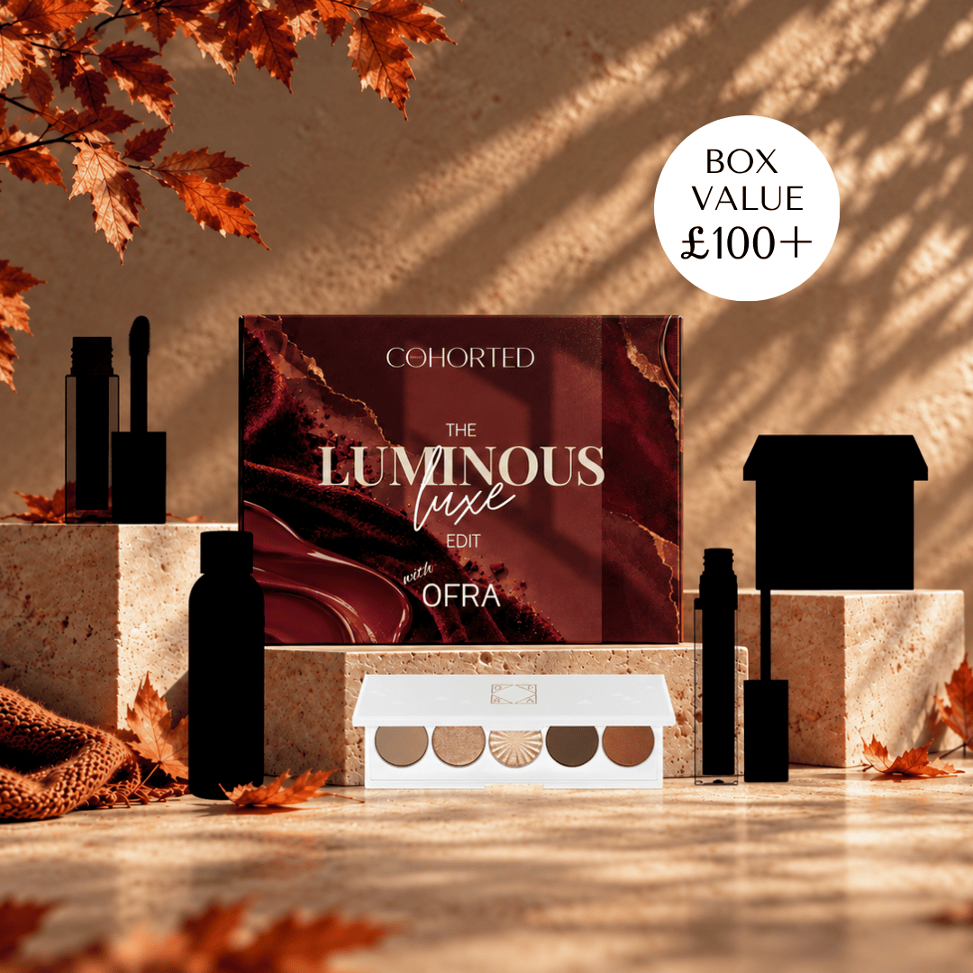 COHORTED The Luminous Luxe Edit, BOX VALUE £100+. Luxury subscription beauty box, UK, gift for her, OFRA, Cosmetics, Signature Palette Luxe £27.78, beauty box, makeup, eyeshadow palette